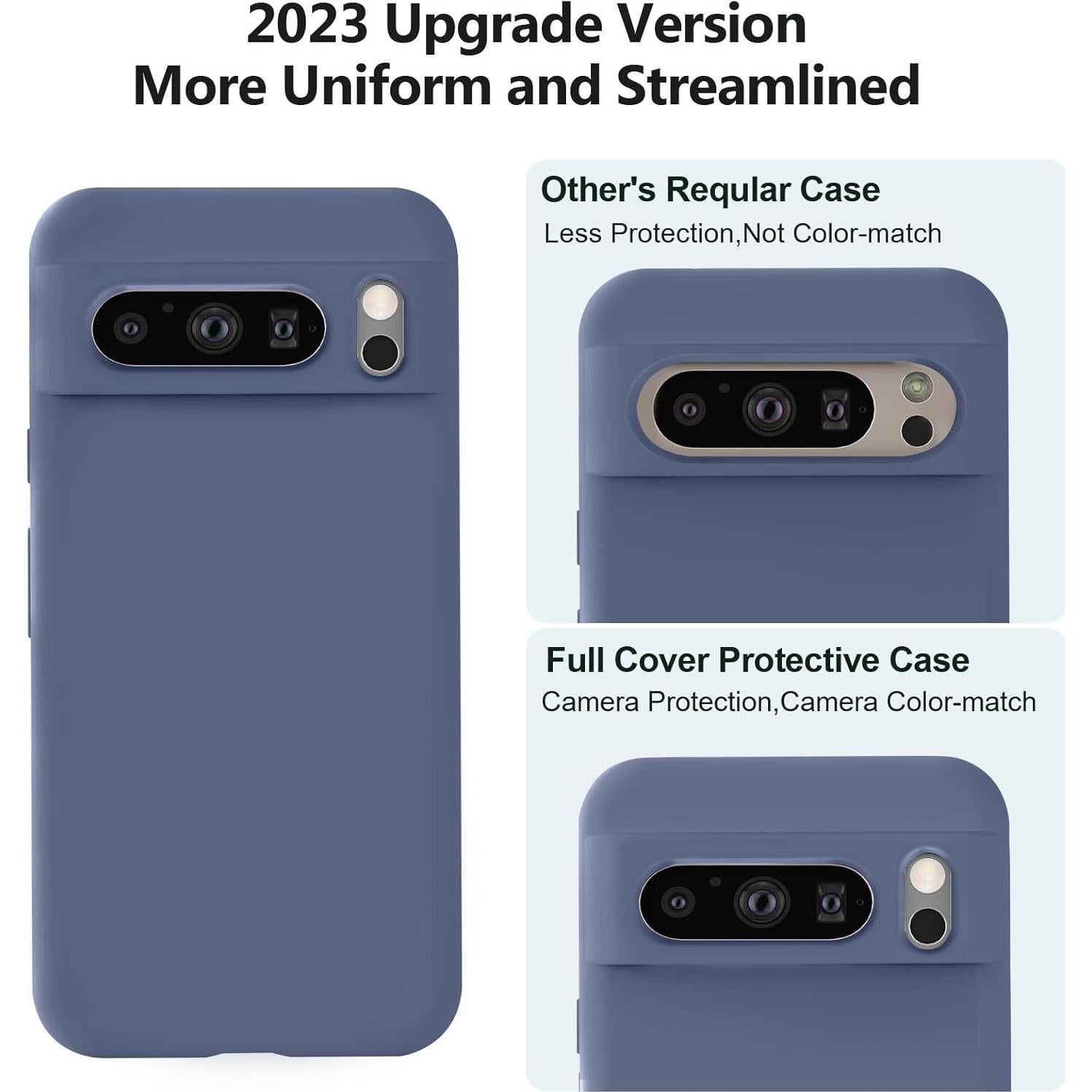 Funda de Silicona TISOOG para Google Pixel 8 Pro - Azul Marino