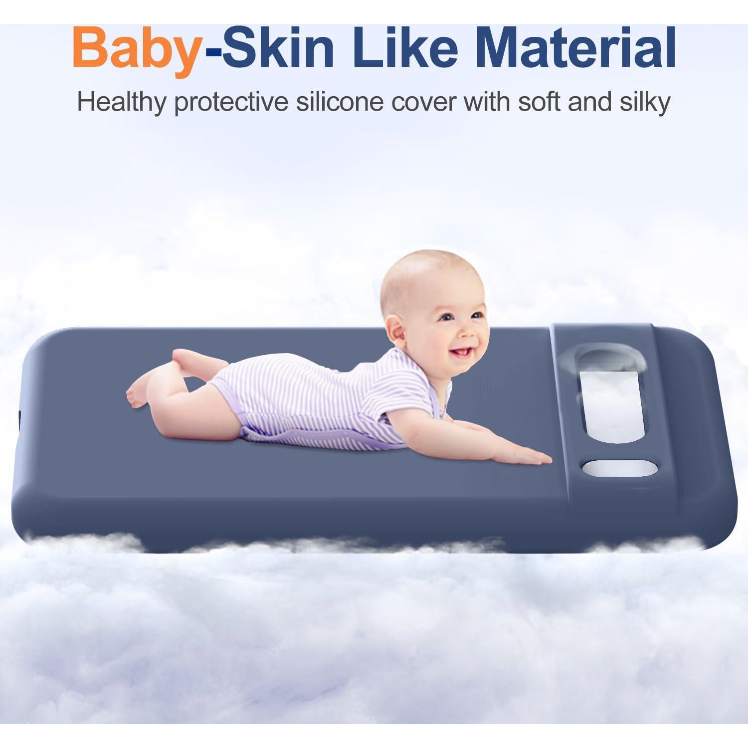 Funda de Silicona TISOOG para Google Pixel 8 Pro - Azul Marino