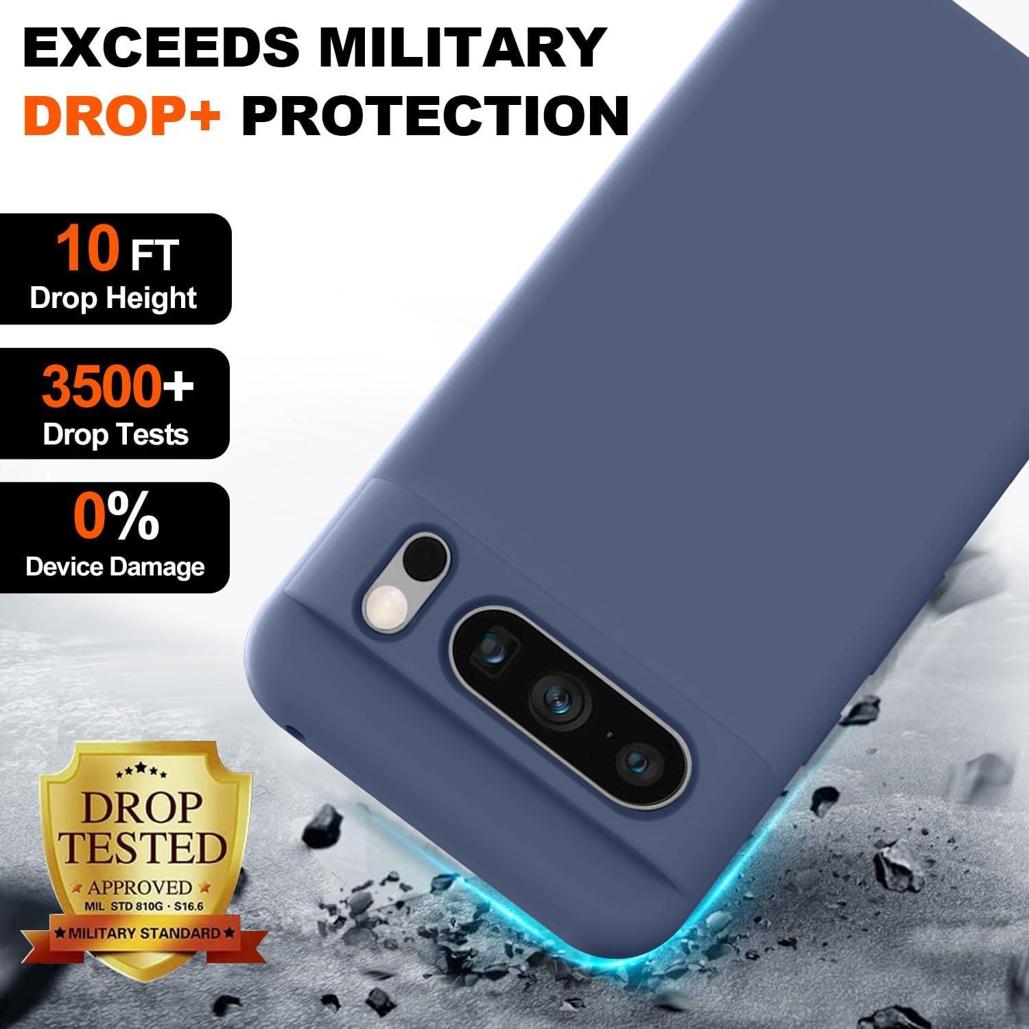 Funda de Silicona TISOOG para Google Pixel 8 Pro - Azul Marino