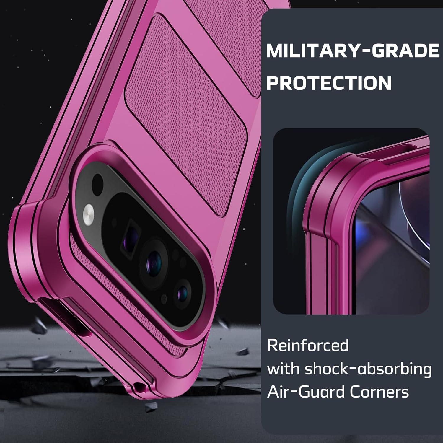 Funda Google Pixel 9 Pro XL con 2 Protectores y Clip 360°