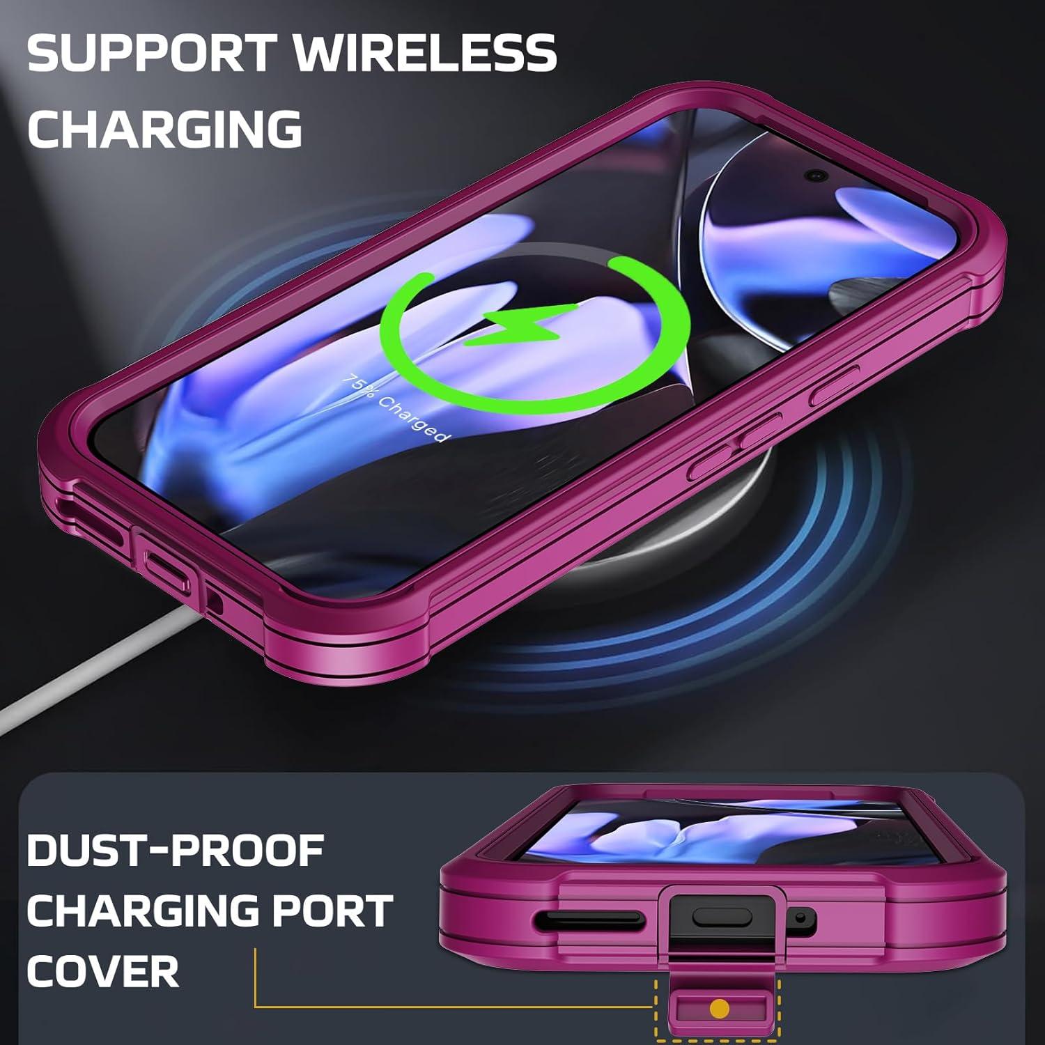 Funda Google Pixel 9 Pro XL con 2 Protectores y Clip 360°