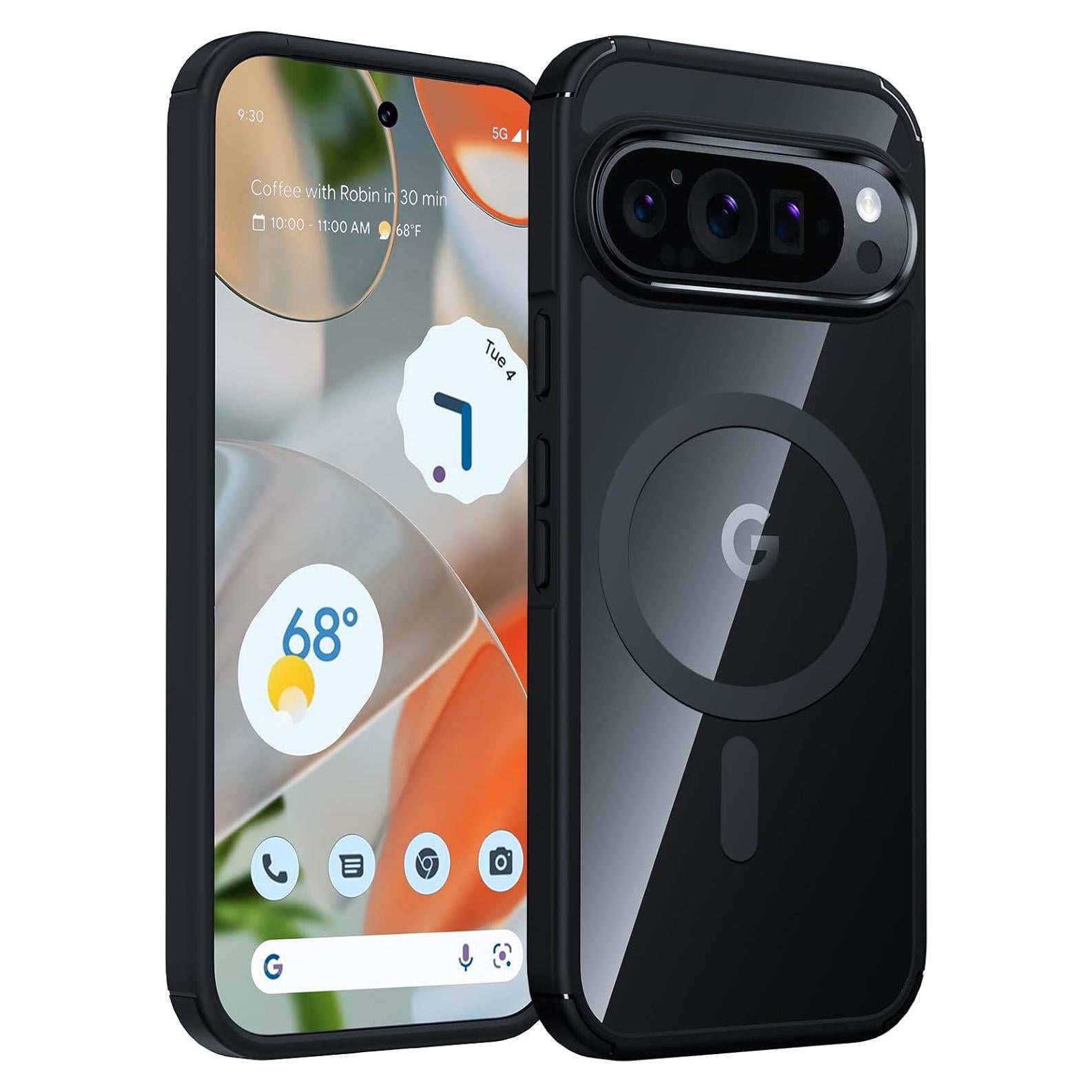 Funda TAURI para Google Pixel 9/9 Pro, Protección Militar, Negra