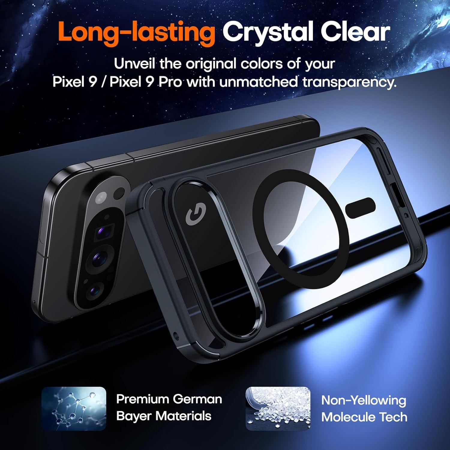 Funda TAURI para Google Pixel 9/9 Pro, Protección Militar, Negra