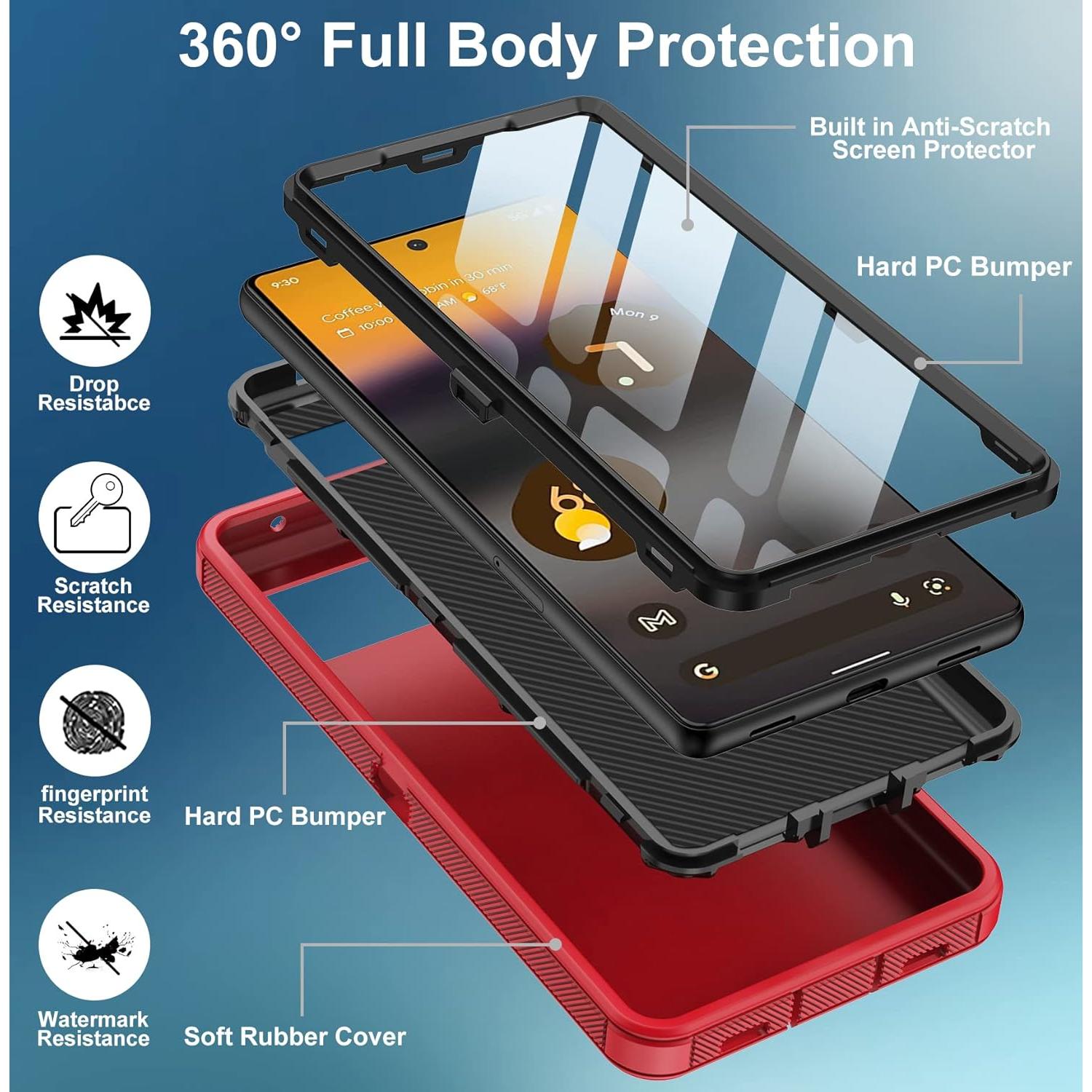 Funda Protectora Google Pixel 6A Aimoll-88 con Protector Integrado