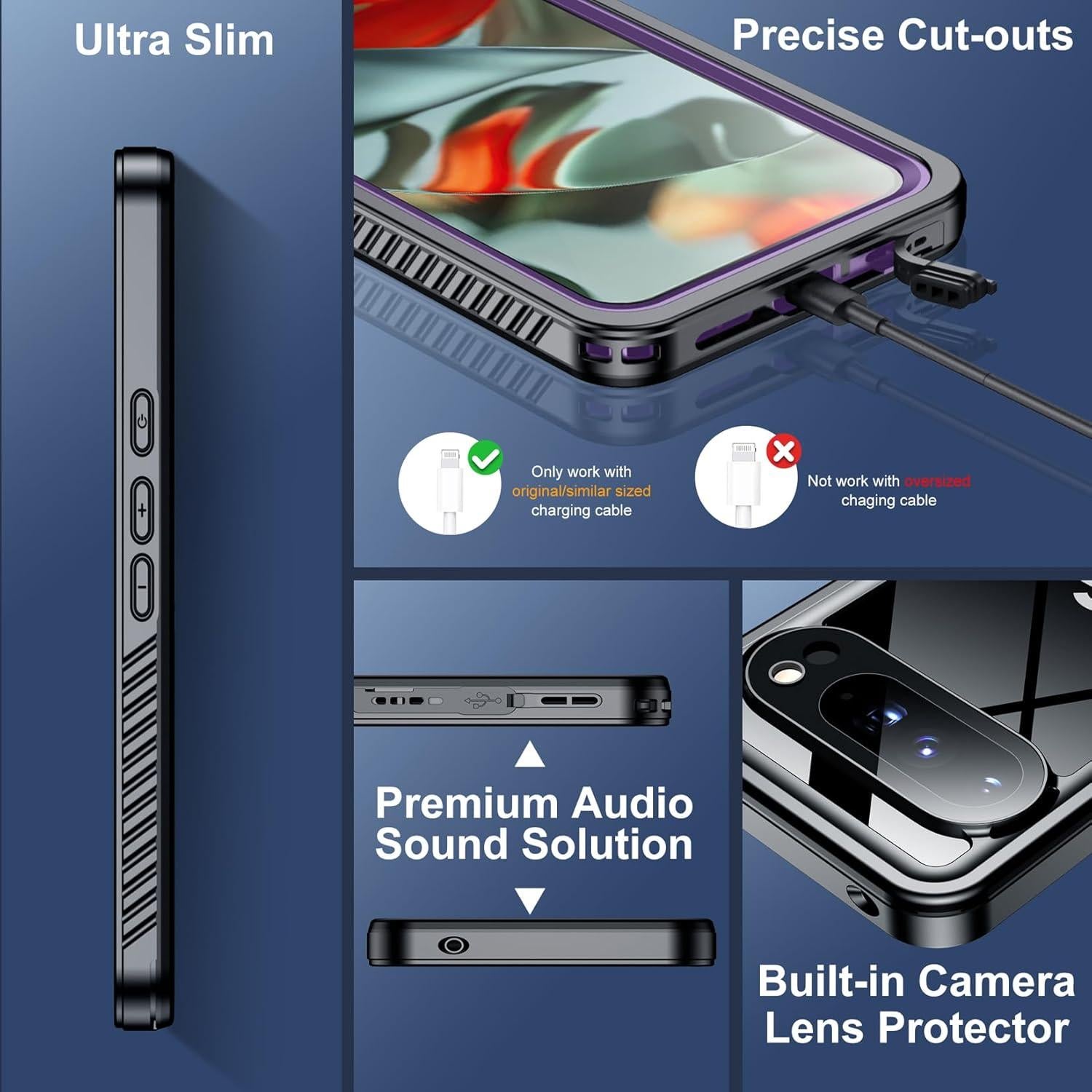 Funda Impermeable SPIDERCASE para Google Pixel 9 Pro XL 6.8"