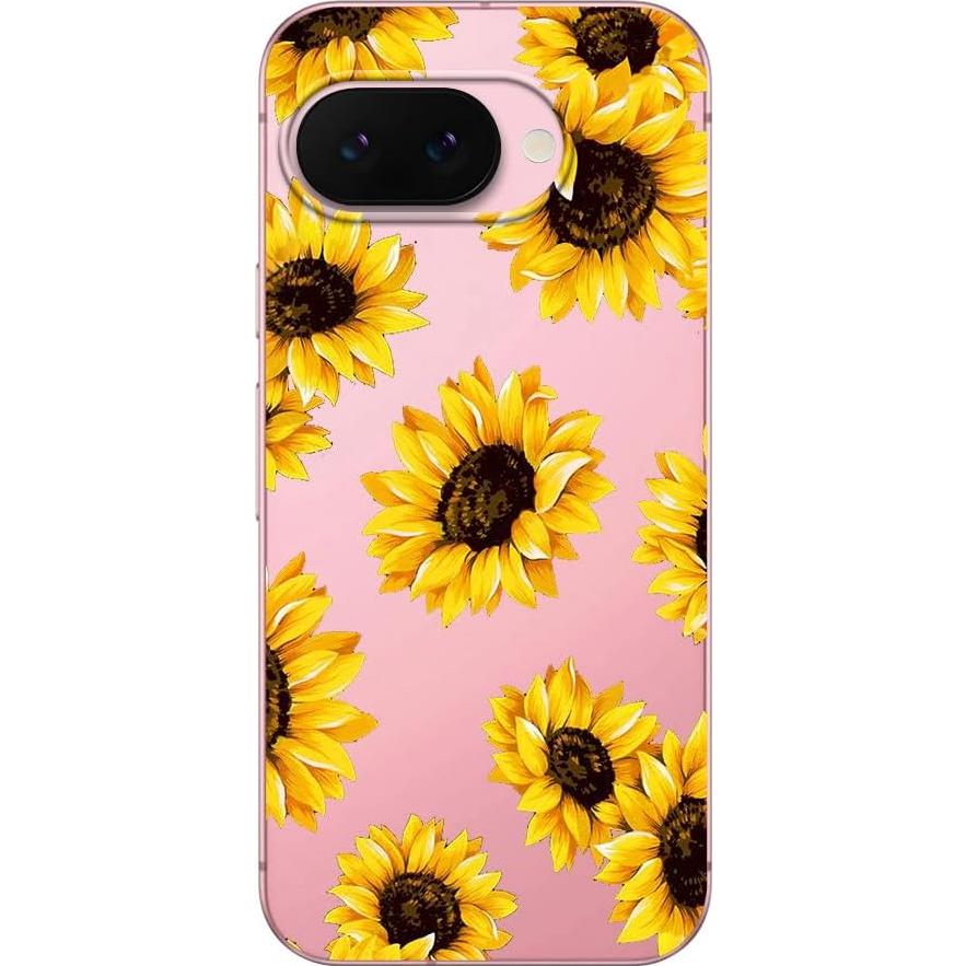 Funda TPU Blingy's para Google Pixel 9a Floral Girasoles 6.3"