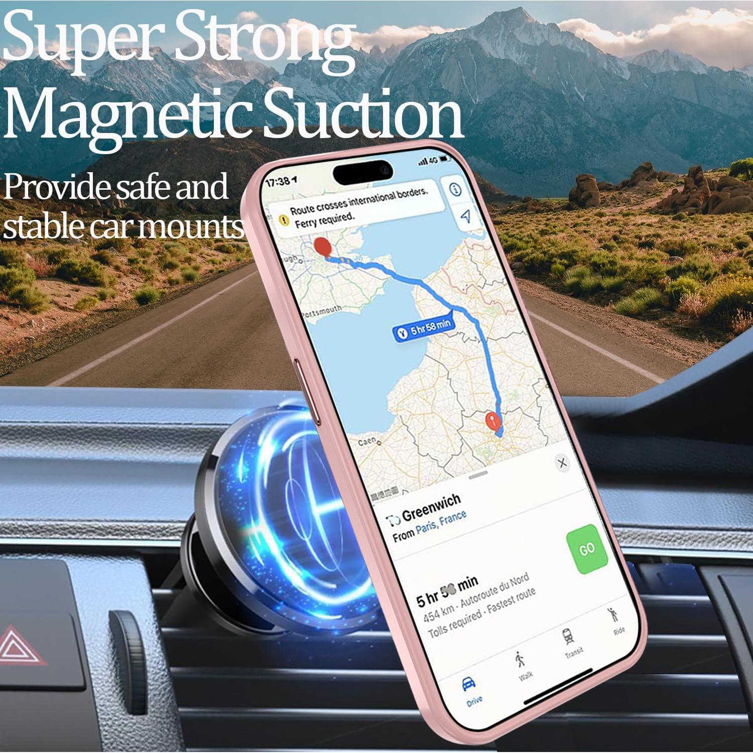 Funda Google Pixel 9 Pro XL Rosa con Soporte Magnético y Delgado