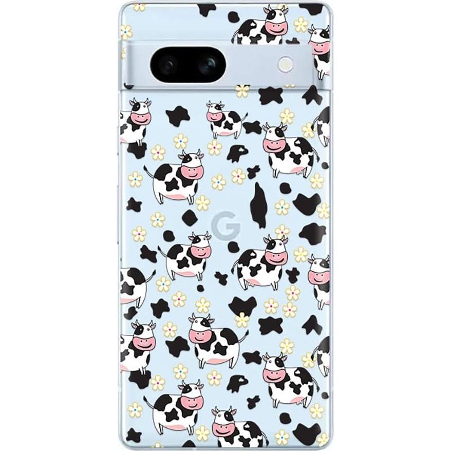 Funda Blingy's para Google Pixel 7a - Diseño de Vaca Clara 6.1"