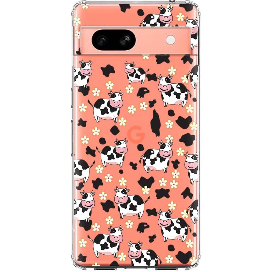 Funda Blingy's para Google Pixel 7a - Diseño de Vaca Clara 6.1"