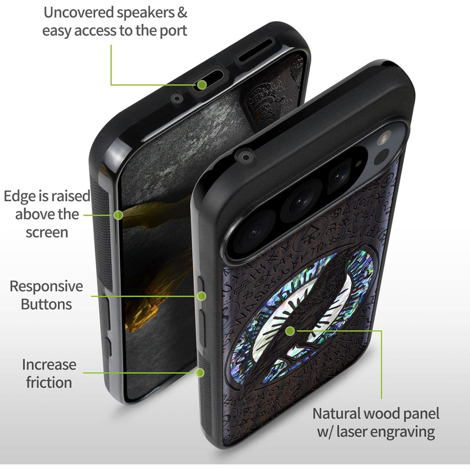 Funda de Madera Magnética Carveit para Google Pixel 9 Pro XL