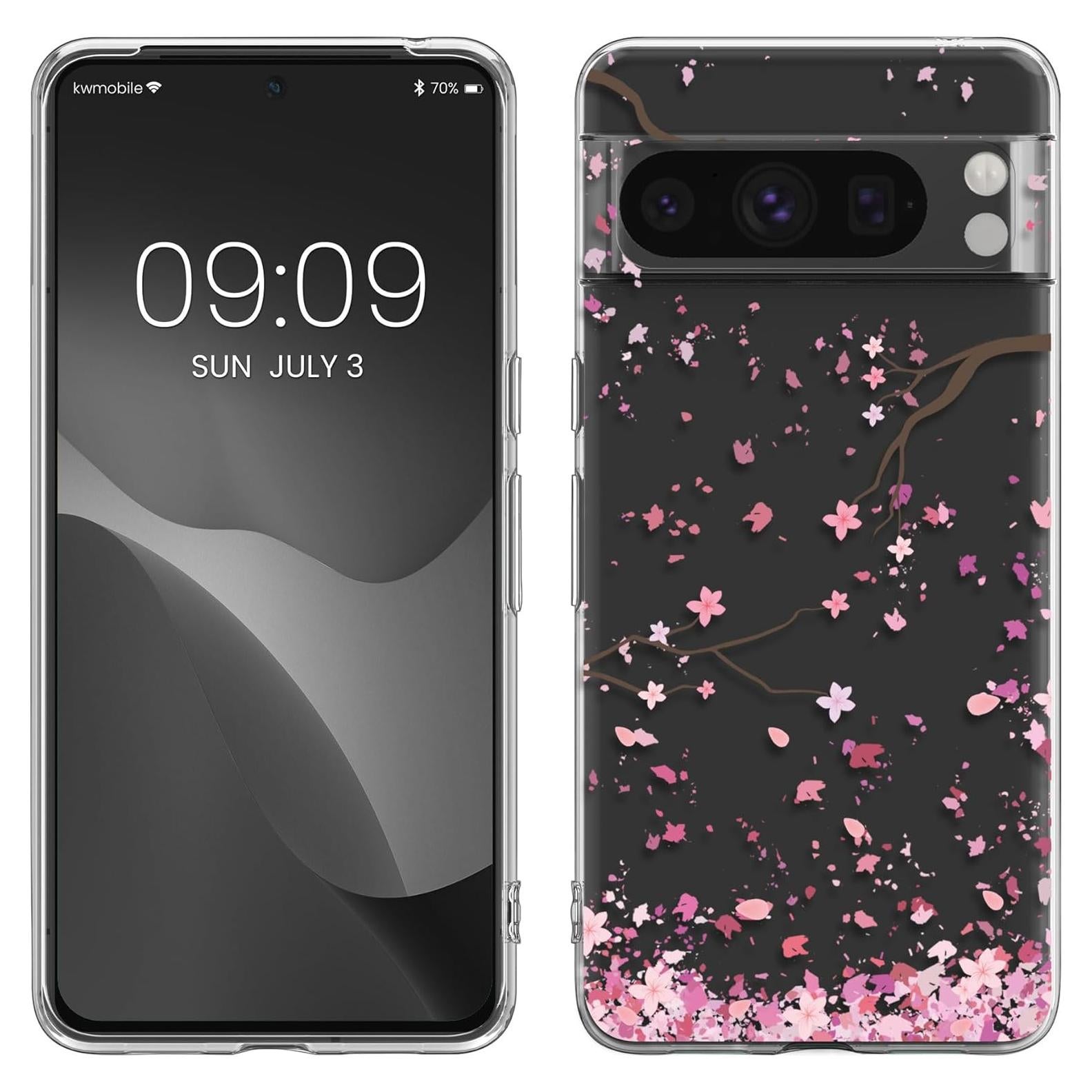 Funda Transparente KW-Mobile para Google Pixel 8 Pro - Flores de Cerezo