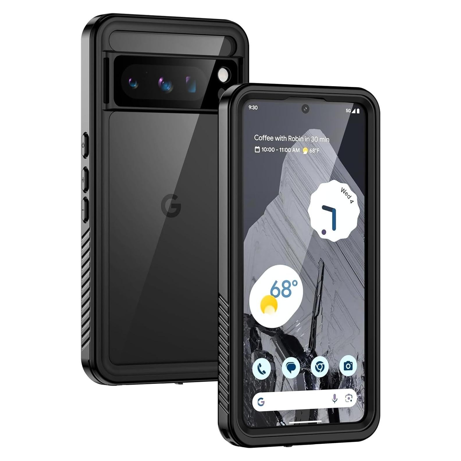 Funda Impermeable Lanhiem para Google Pixel 8 Pro, Negra