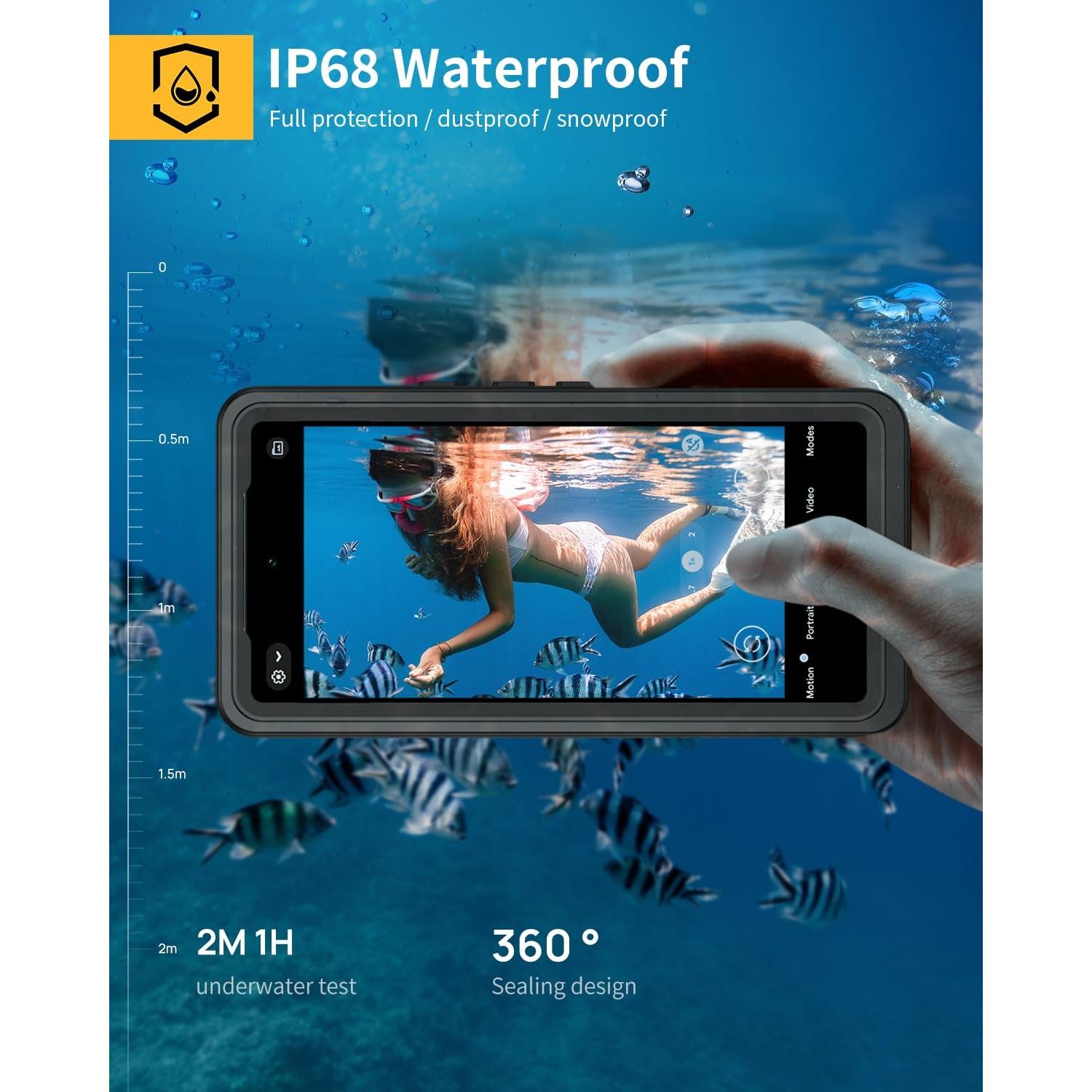 Funda Impermeable Lanhiem para Google Pixel 8 Pro, Negra