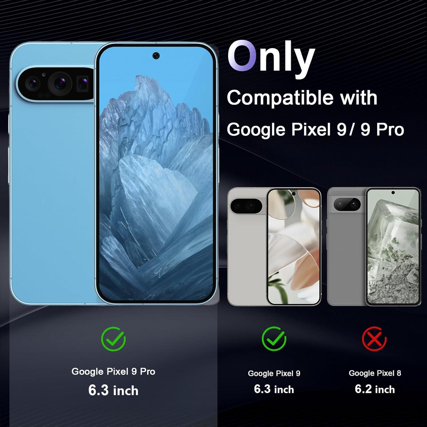 Funda Liisooka para Google Pixel 9/9 Pro, Transparente, Resistente