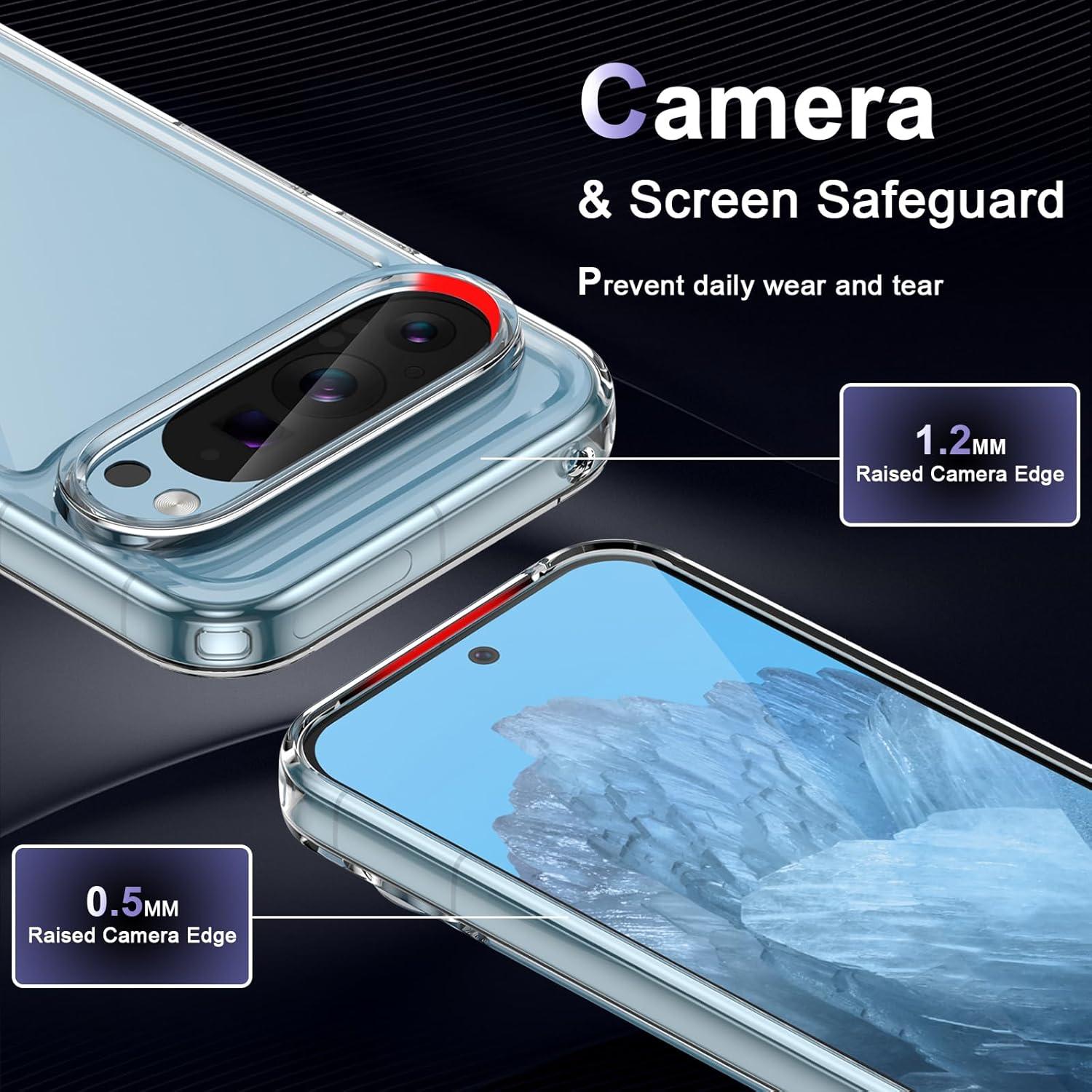 Funda Liisooka para Google Pixel 9/9 Pro, Transparente, Resistente