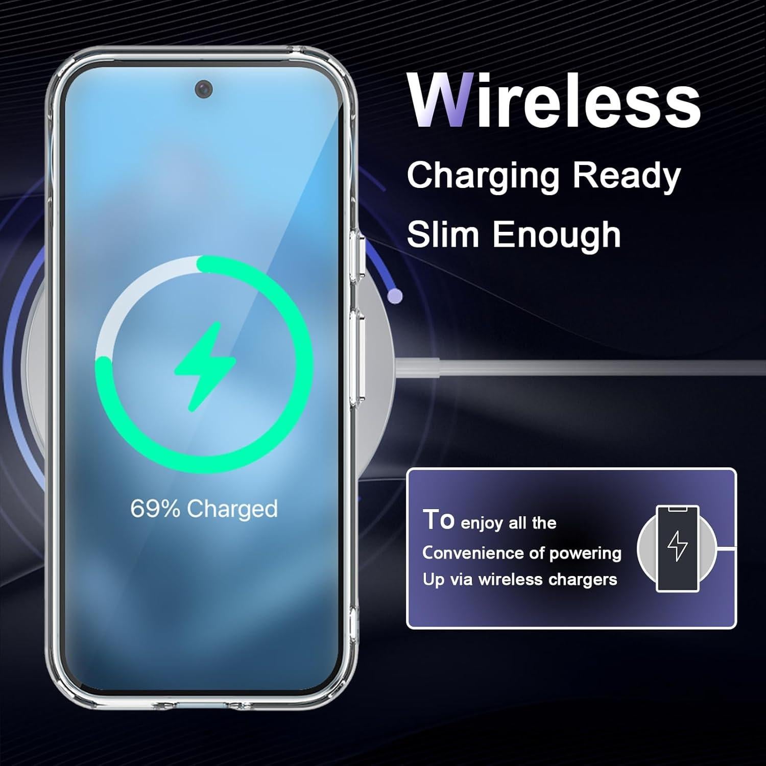 Funda Liisooka para Google Pixel 9/9 Pro, Transparente, Resistente