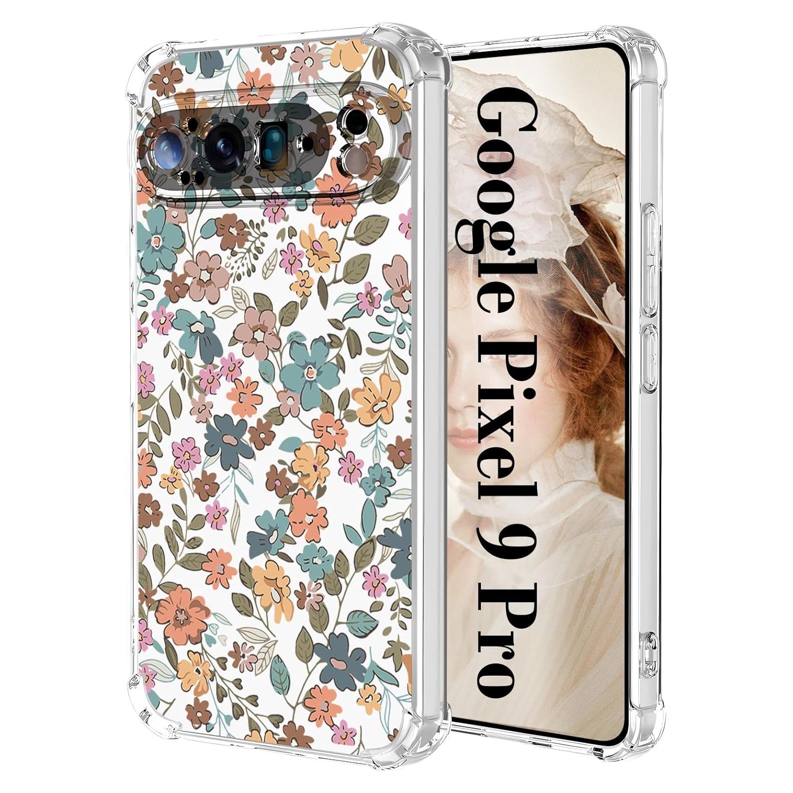 Funda TPU Floral para Google Pixel 9 Pro - Protección Completa