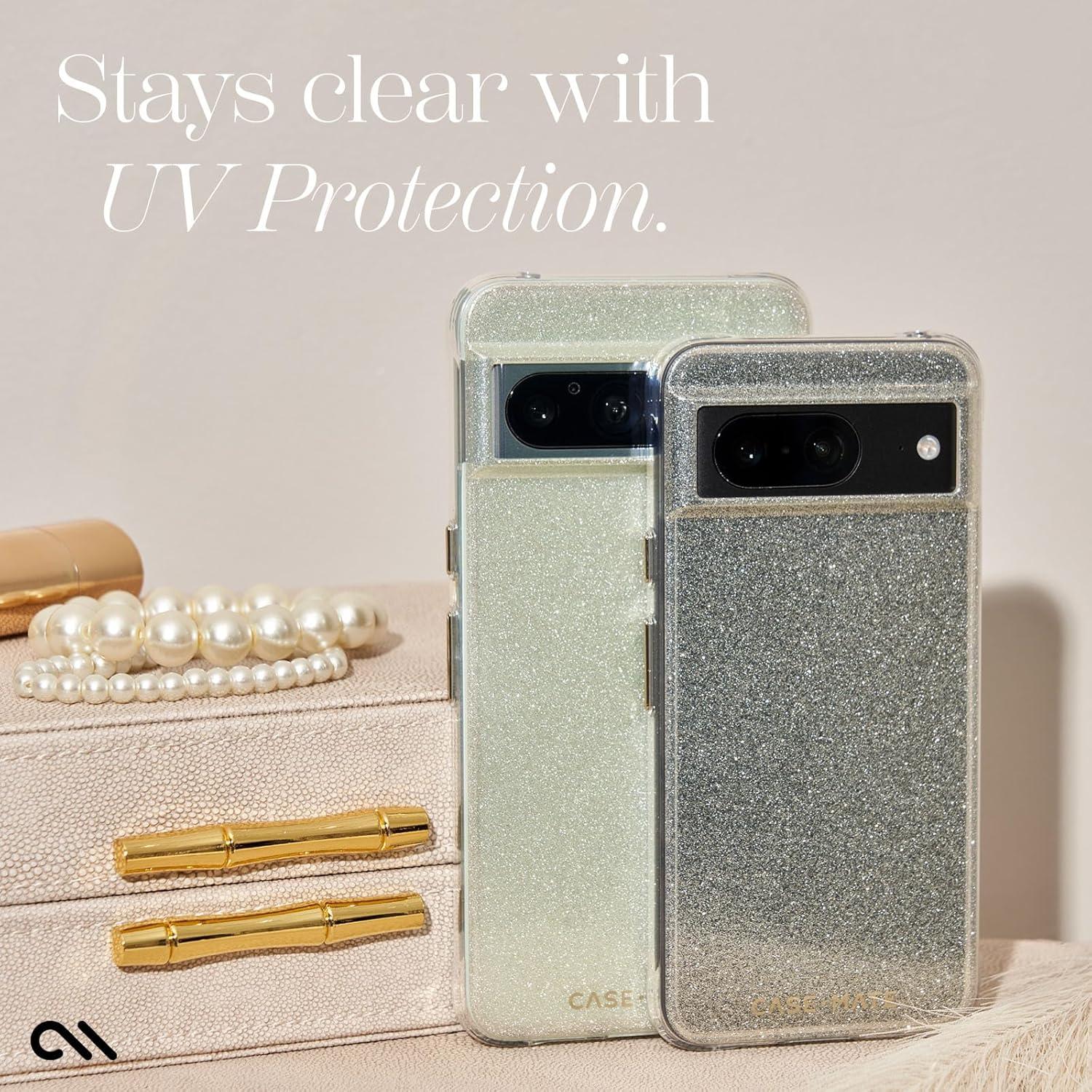 Funda Case-Mate para Google Pixel 8 - Cristal Dorado Transparente