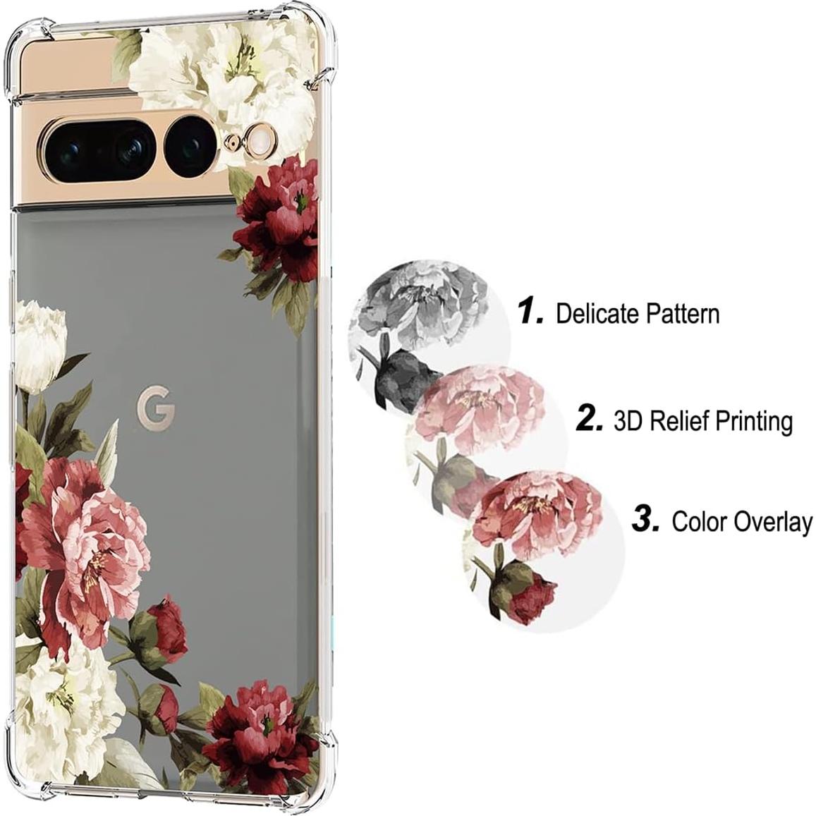 Funda TPU Google Pixel 7 Pro 6.7" Floral - Protección Premium