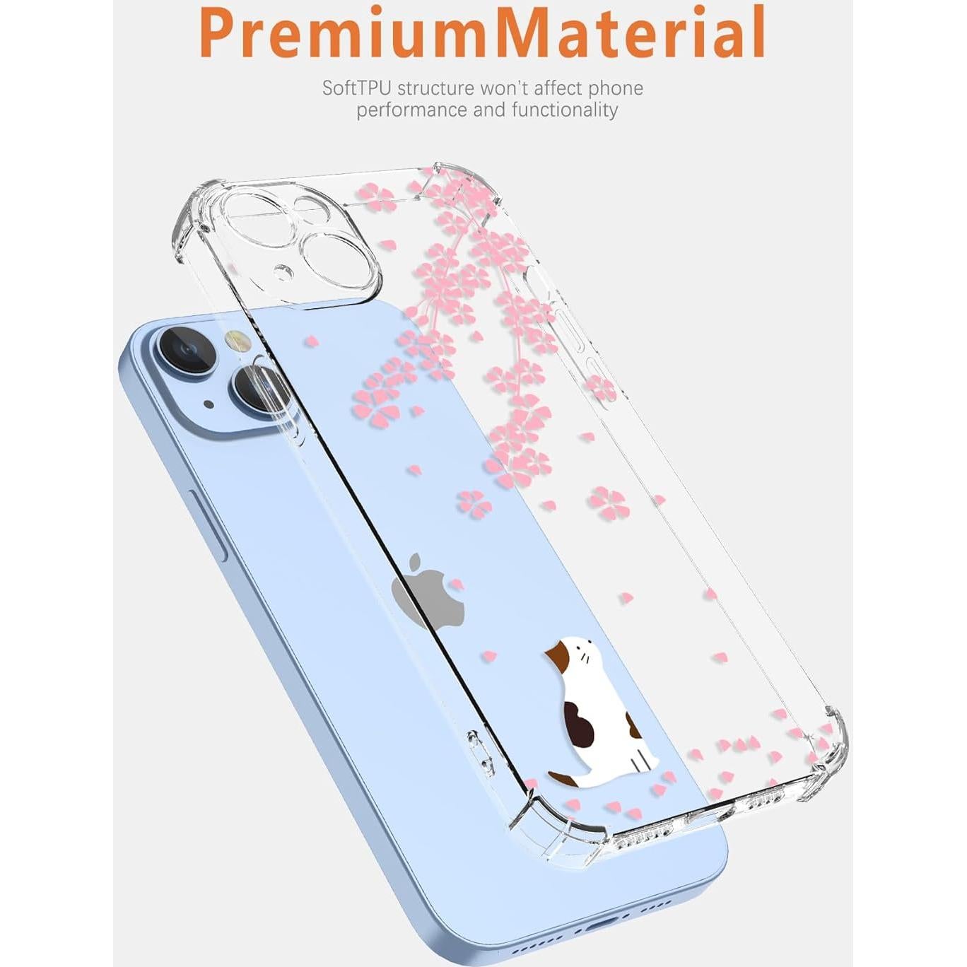 Funda protectora TPU Google Pixel 7 5G - Flor Rosa y Gato