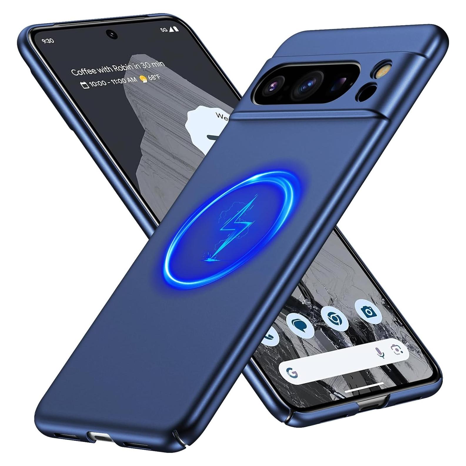 Funda Magnética Ultra Delgada GRECAZO para Pixel 8 Pro - Azul Marino