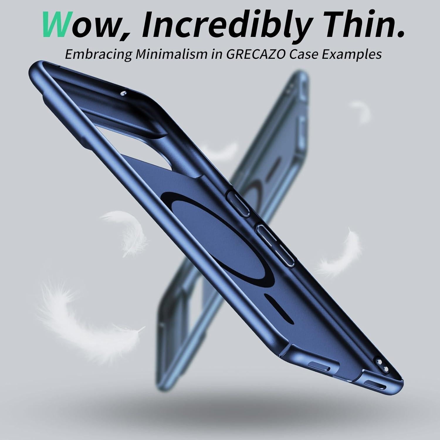 Funda Magnética Ultra Delgada GRECAZO para Pixel 8 Pro - Azul Marino