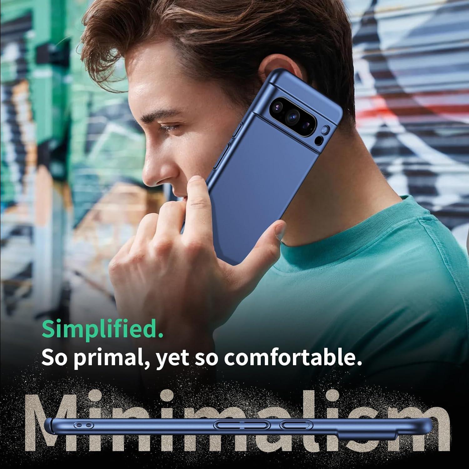 Funda Magnética Ultra Delgada GRECAZO para Pixel 8 Pro - Azul Marino