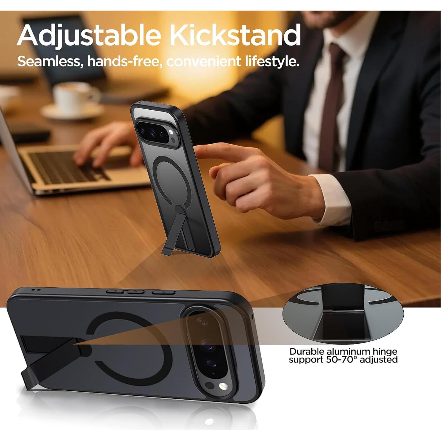 Funda Google Pixel 9 Pro XL Magnética con Soporte - Negro