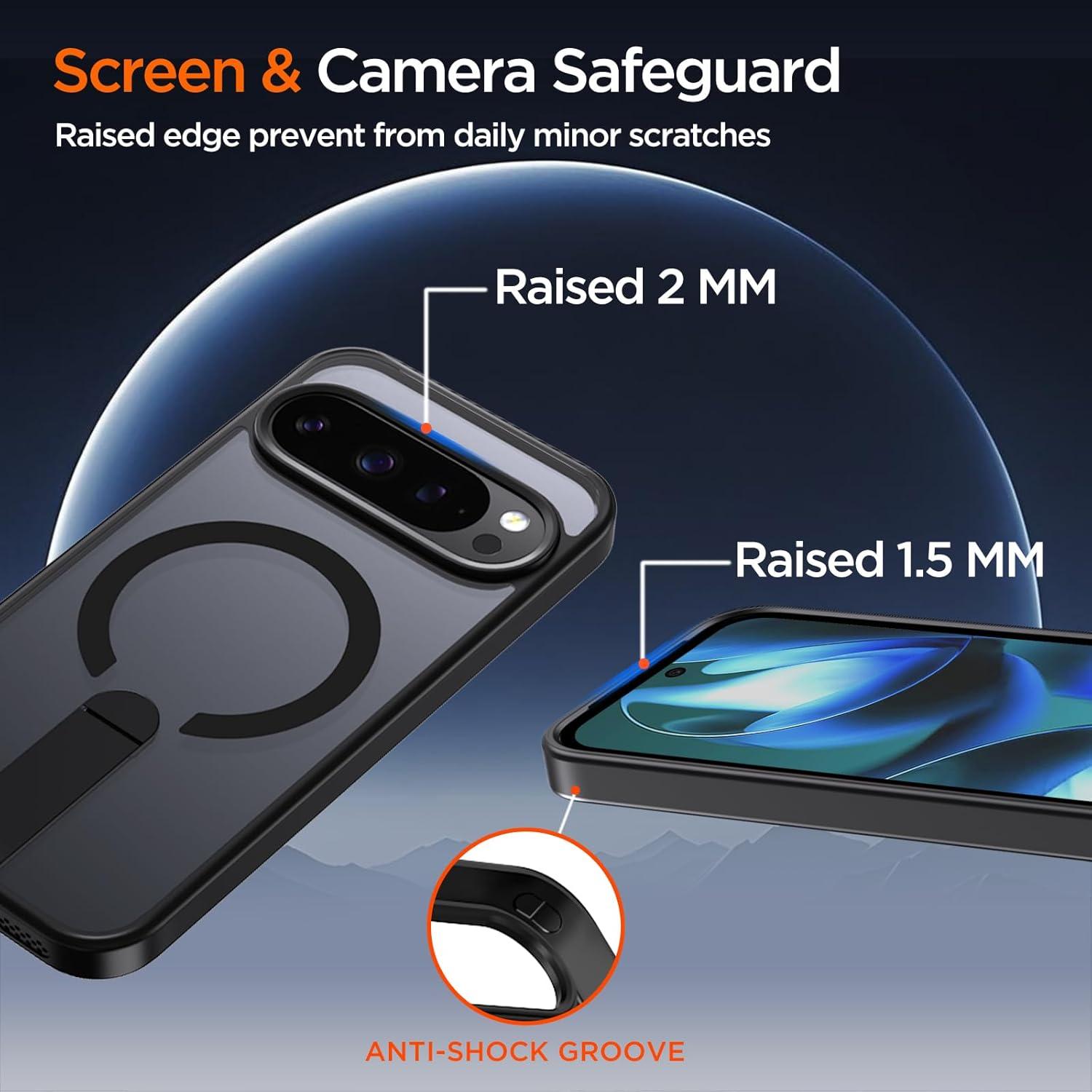 Funda Google Pixel 9 Pro XL Magnética con Soporte - Negro