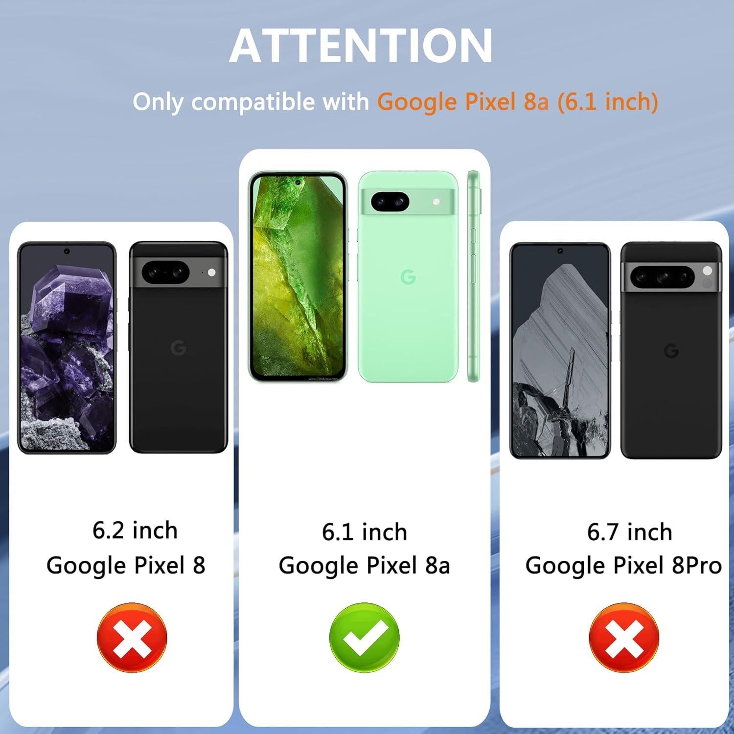 Funda Transparente Floral LORYVAN para Google Pixel 8a 15.5cm