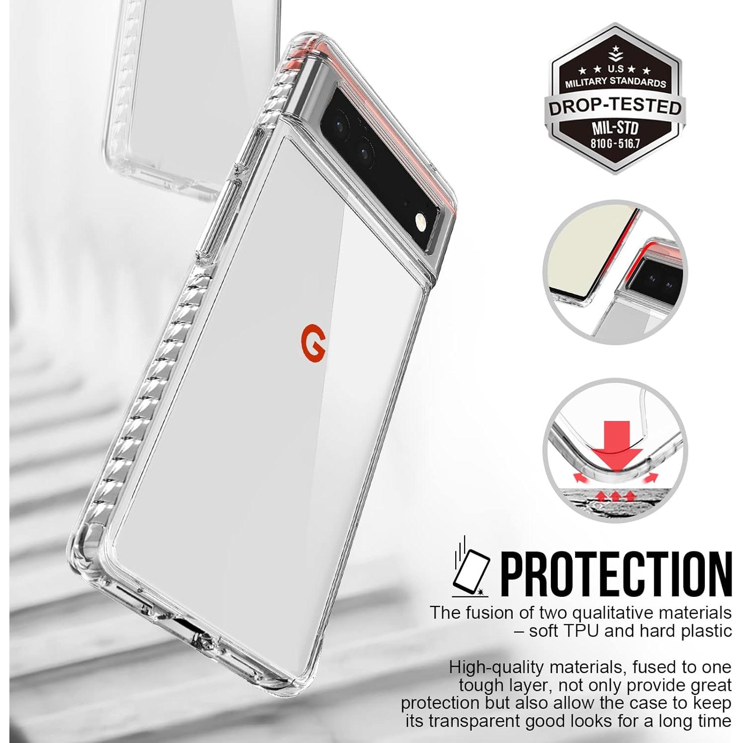 Funda Protectora Google Pixel 6a Guarishel Transparente Reforzada