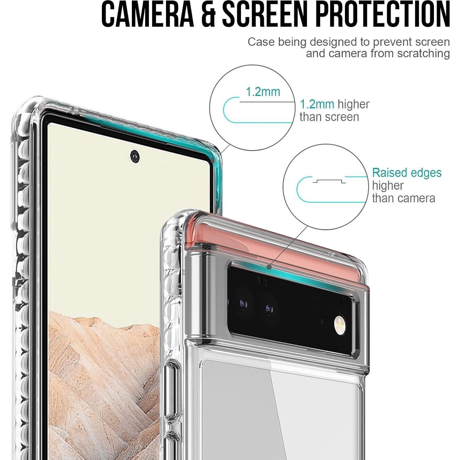 Funda Protectora Google Pixel 6a Guarishel Transparente Reforzada