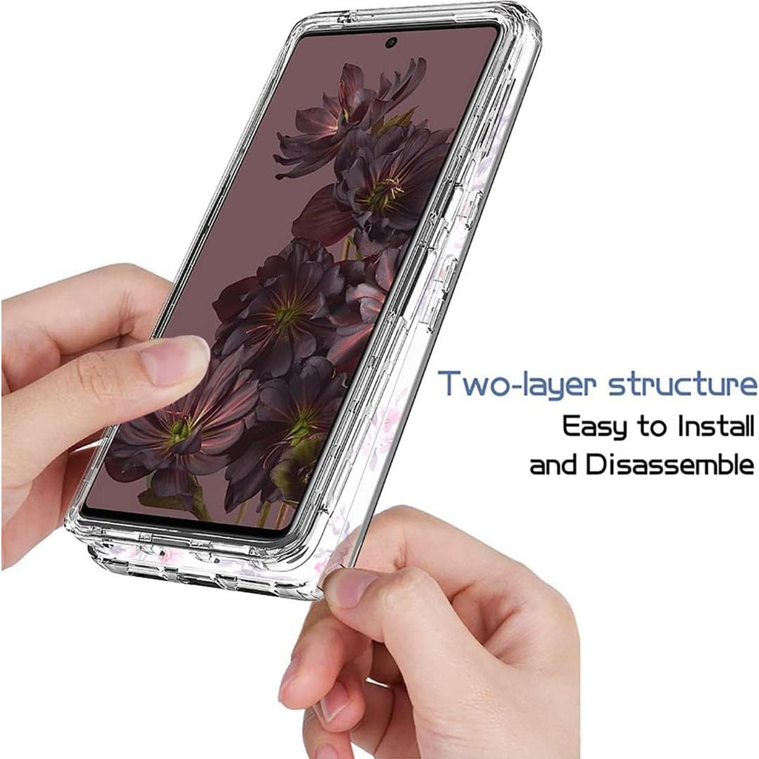 Funda Protectora TPU Floral Rosa para Google Pixel 7 Pro