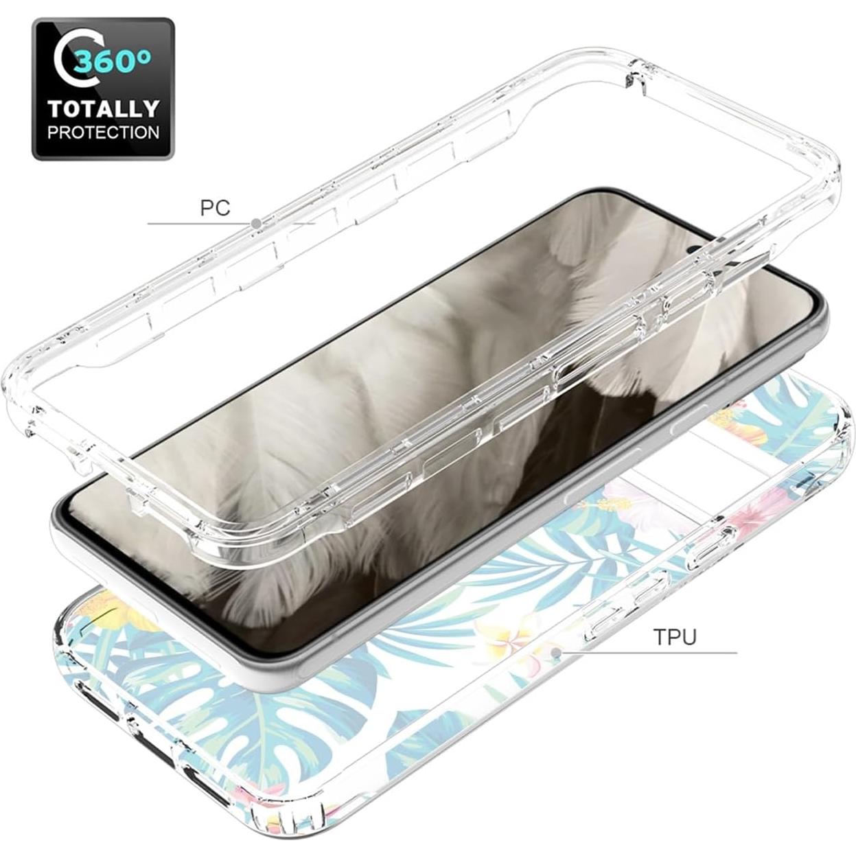 Funda Protectora Google Pixel 8 con Protector de Pantalla HD