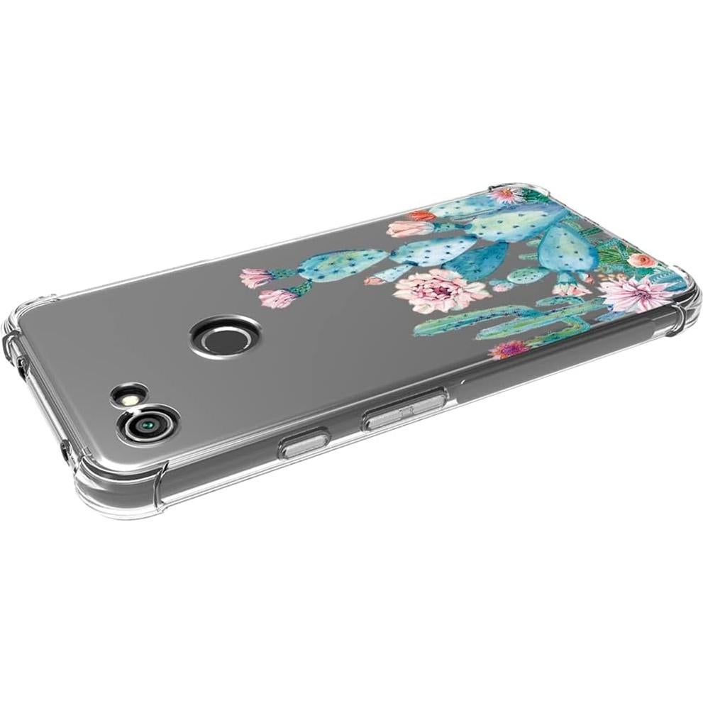 Funda TPU para Google Pixel 3 XL - Floral Cactus, 6.3"