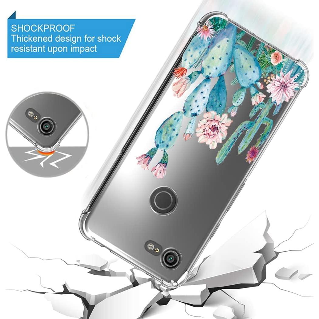 Funda TPU para Google Pixel 3 XL - Floral Cactus, 6.3"