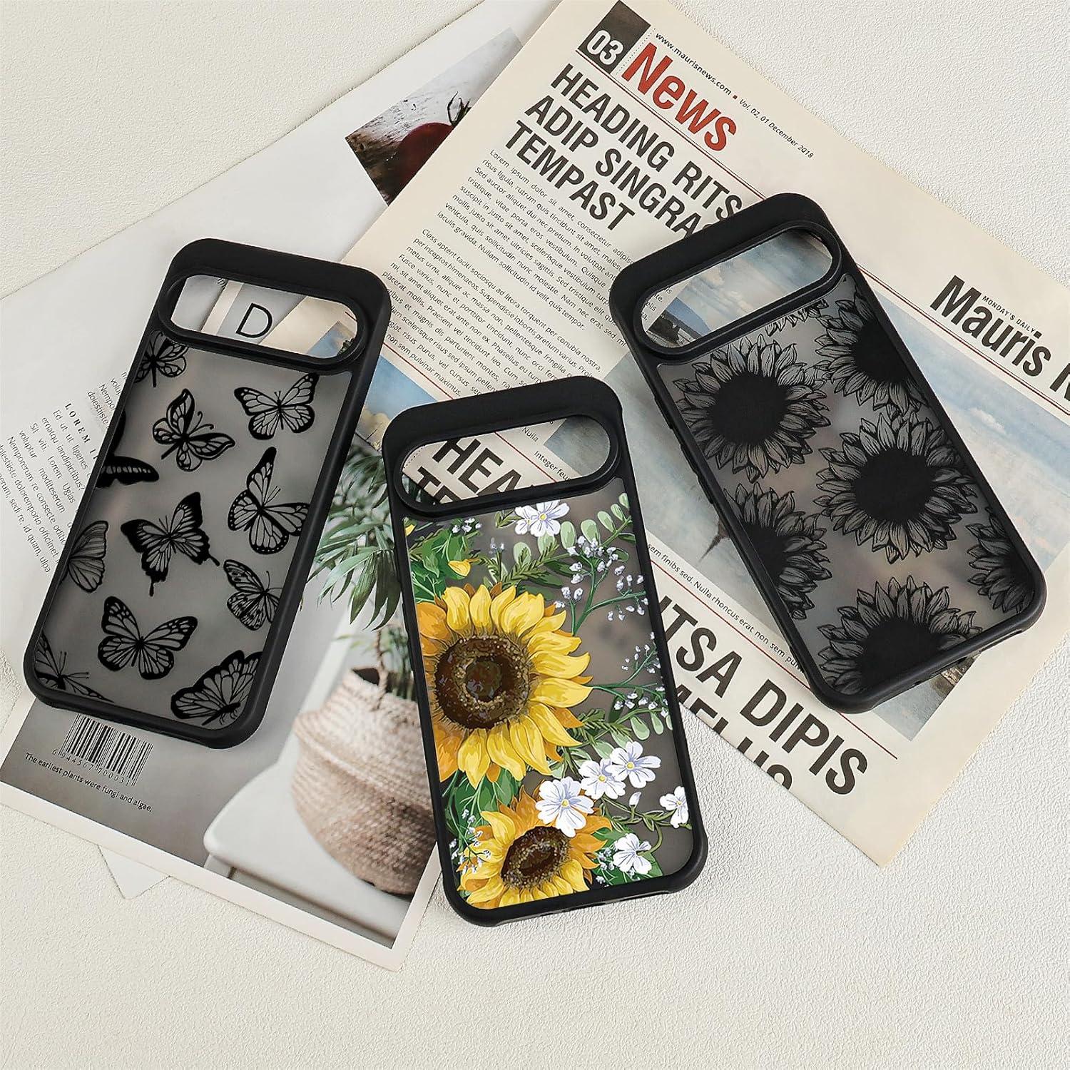 Funda Google Pixel 9/9 Pro Eiyikof Mariposa Negra Delgada