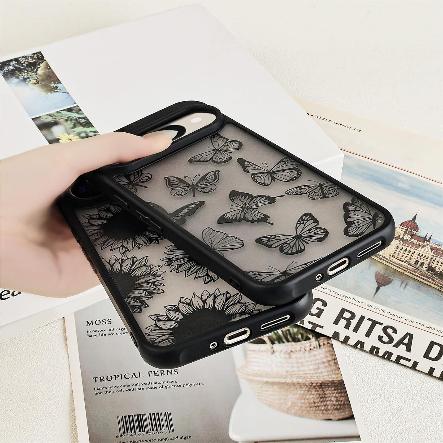 Funda Google Pixel 9/9 Pro Eiyikof Mariposa Negra Delgada