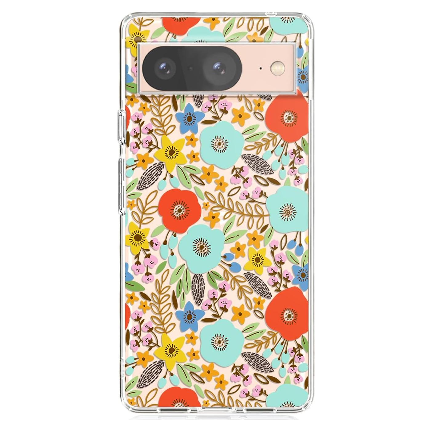 Funda Blingy's para Google Pixel 8 - TPU Transparente Floral 6.2"