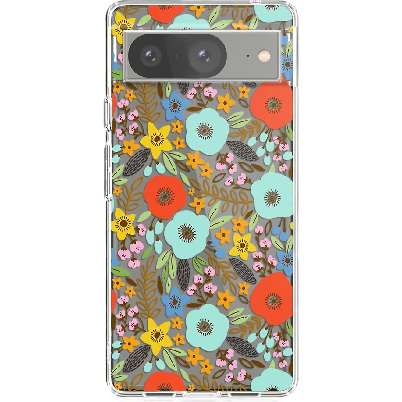Funda Blingy's para Google Pixel 8 - TPU Transparente Floral 6.2"