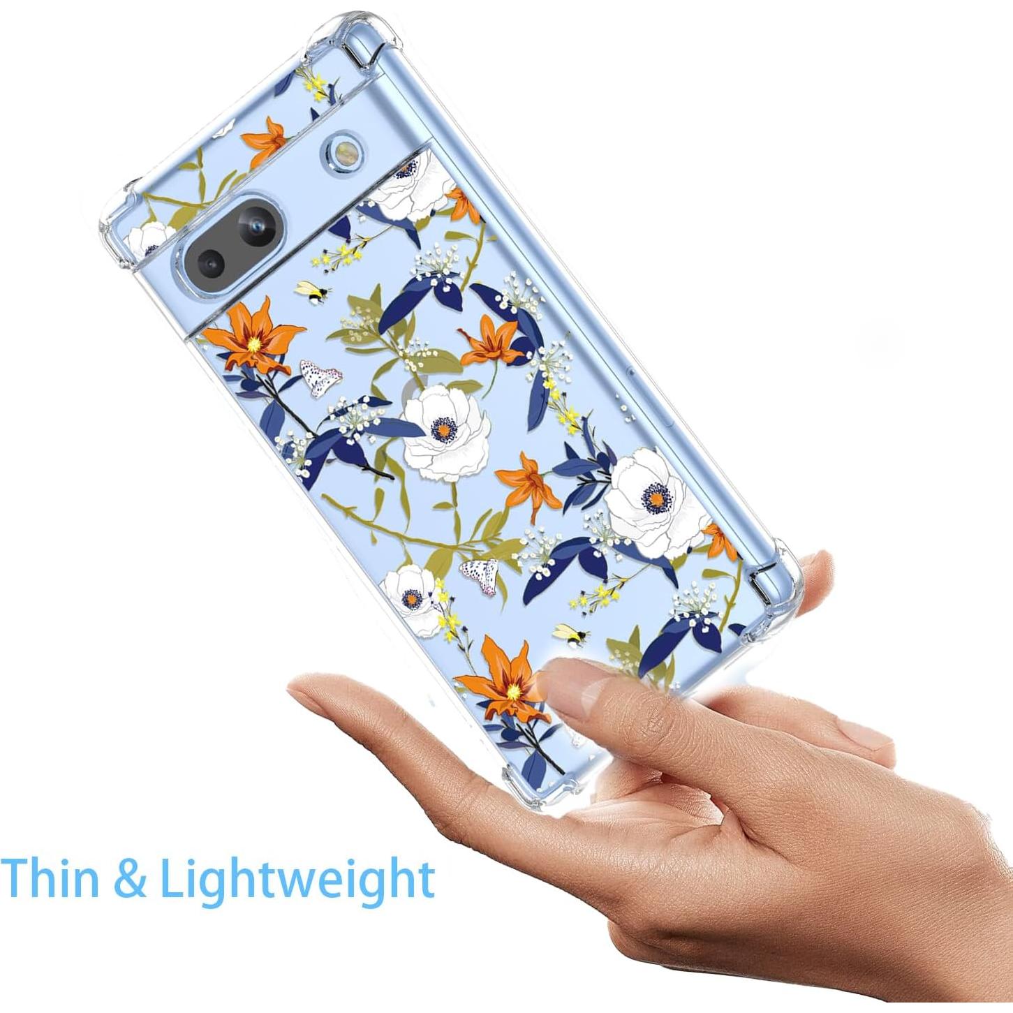 Funda TPU Google Pixel 7A Floral Colorido, Protección Antigolpes