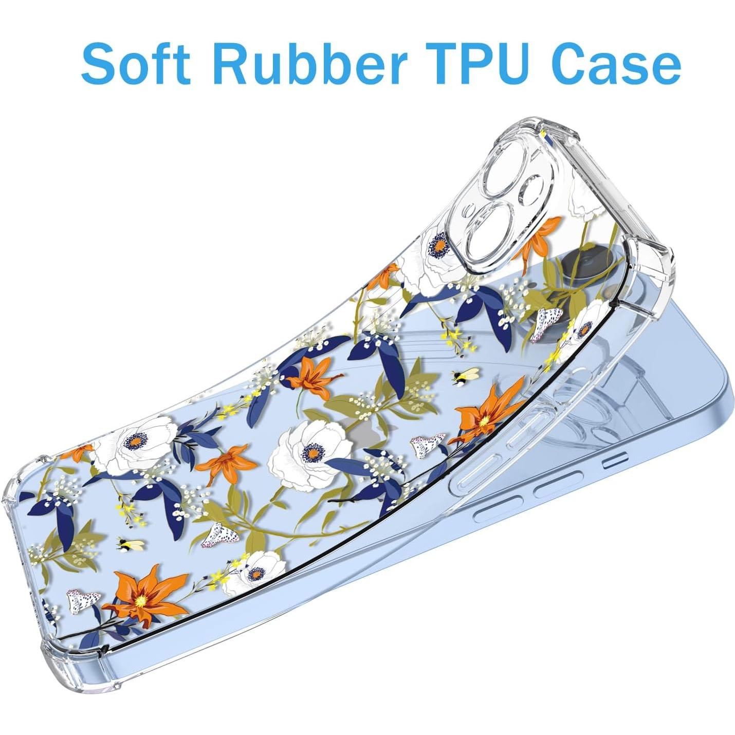 Funda TPU Google Pixel 7A Floral Colorido, Protección Antigolpes