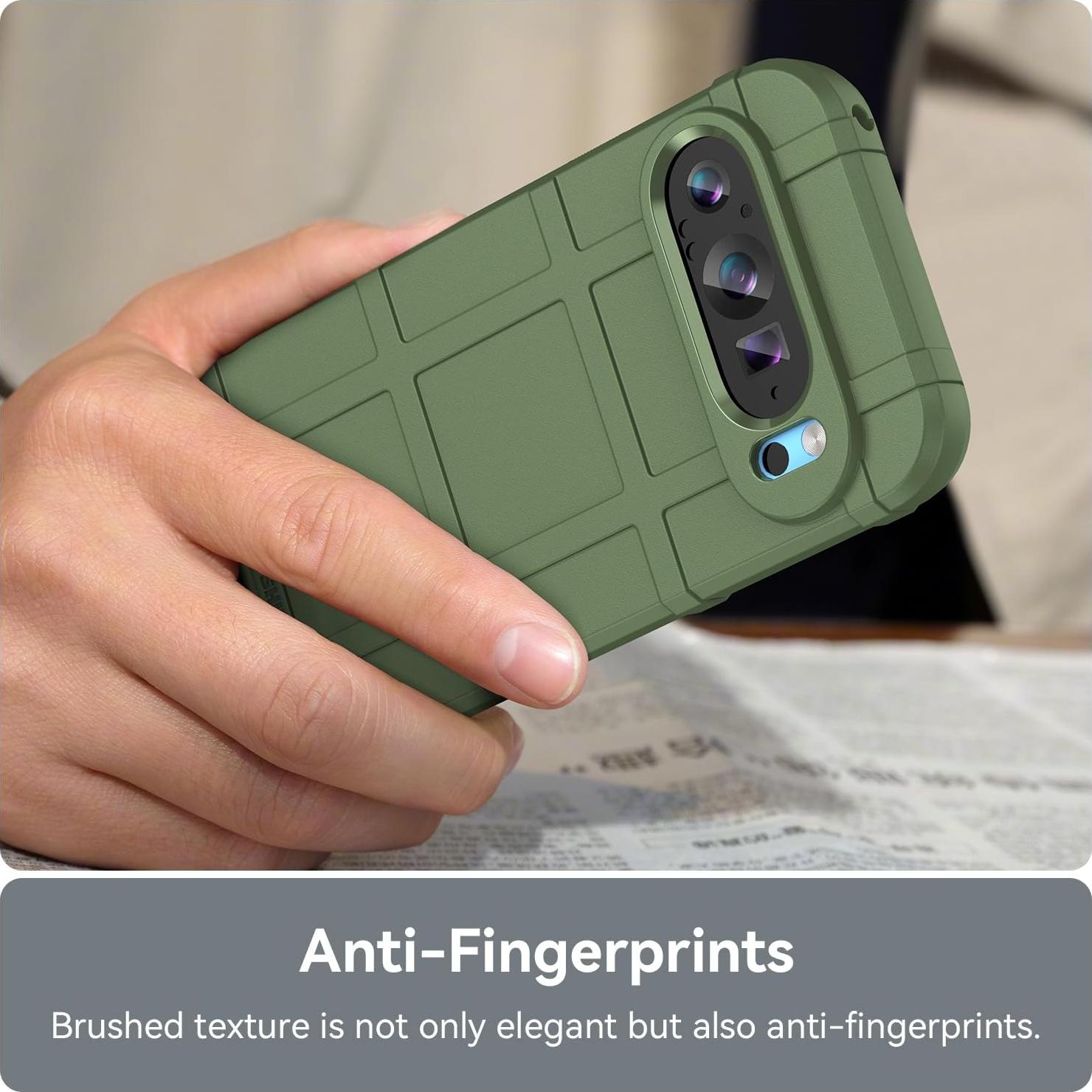 Funda delgada TPU Google Pixel 9/9 Pro, Verde, anti-caída