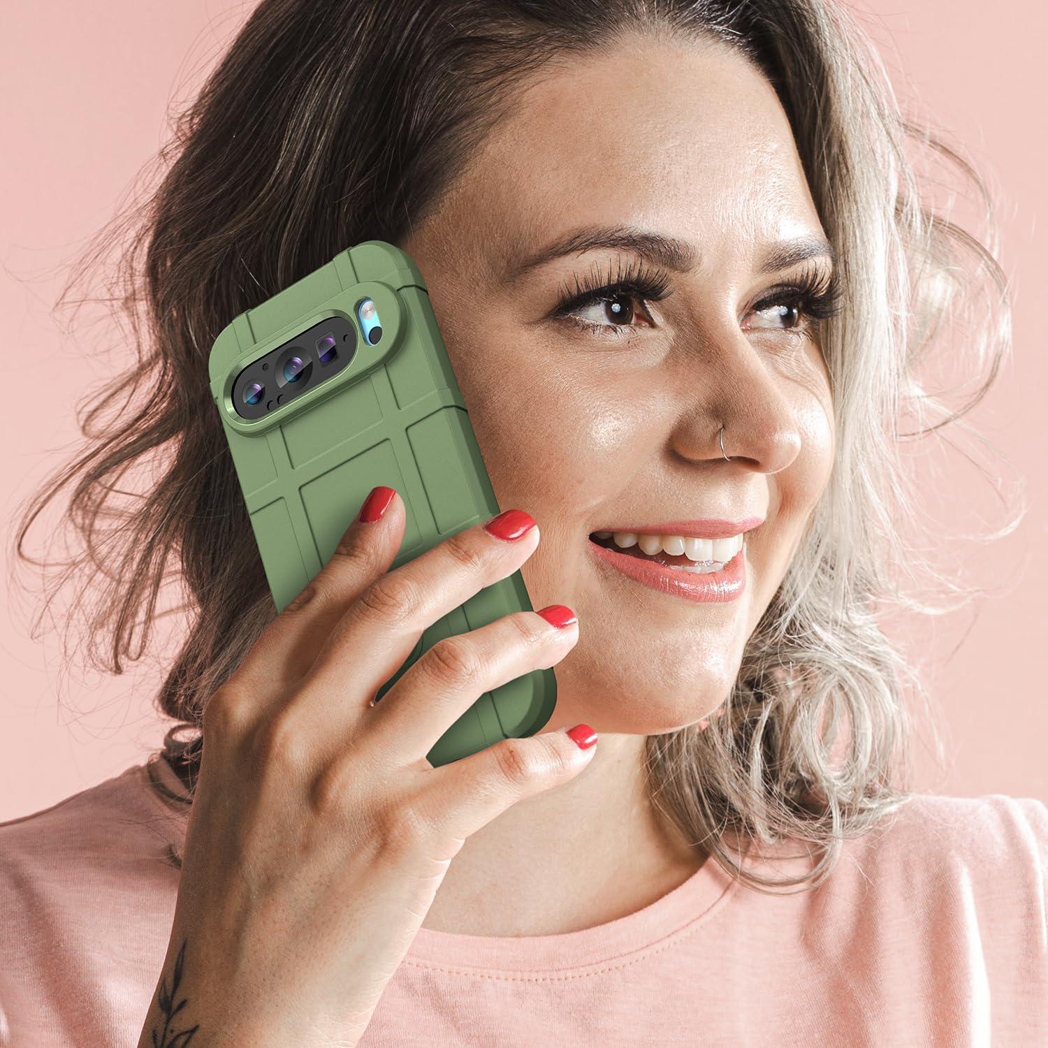 Funda delgada TPU Google Pixel 9/9 Pro, Verde, anti-caída