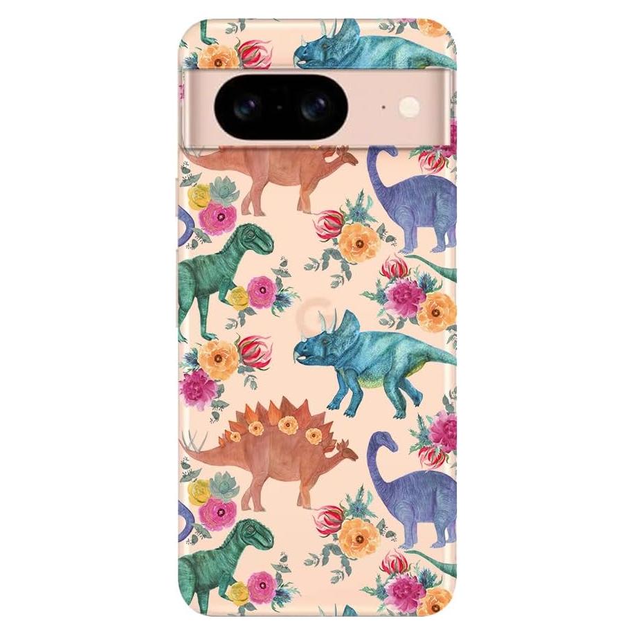 Funda Blingy's para Google Pixel 8 - TPU Suave Dinosaurios Florales