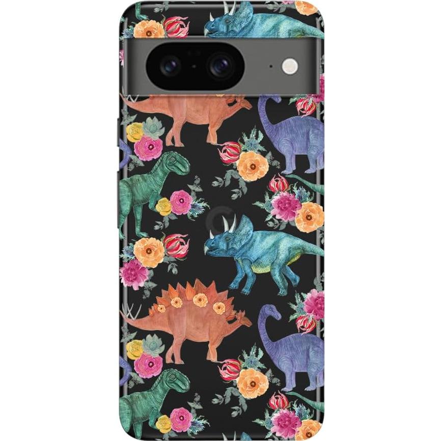 Funda Blingy's para Google Pixel 8 - TPU Suave Dinosaurios Florales