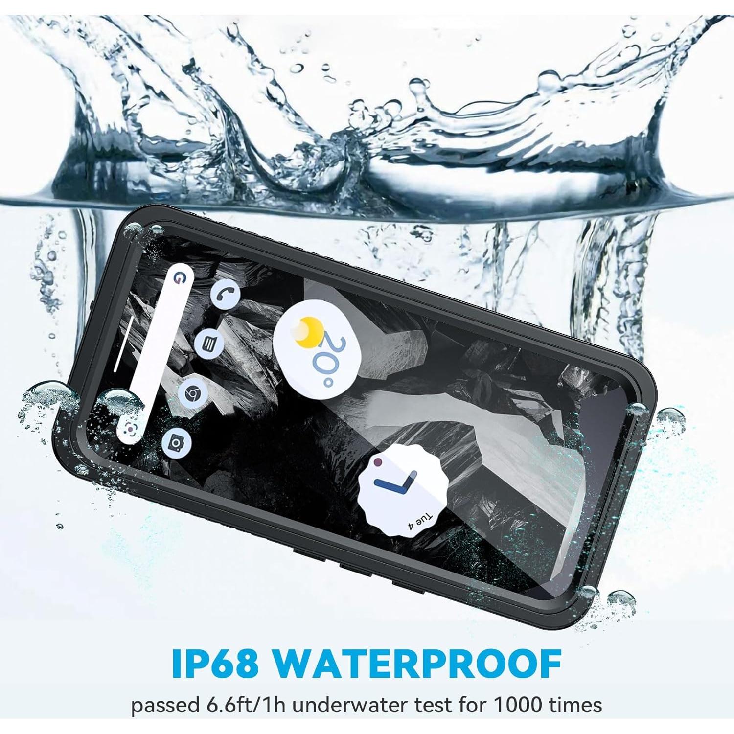 Funda Lanhiem para Google Pixel 8a, IP68, a prueba de agua y golpes