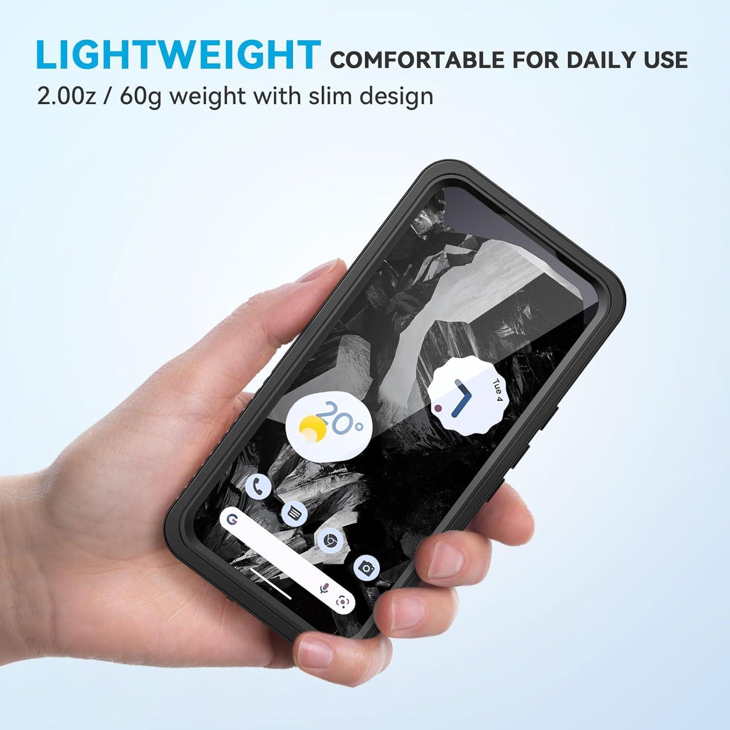 Funda Lanhiem para Google Pixel 8a, IP68, a prueba de agua y golpes