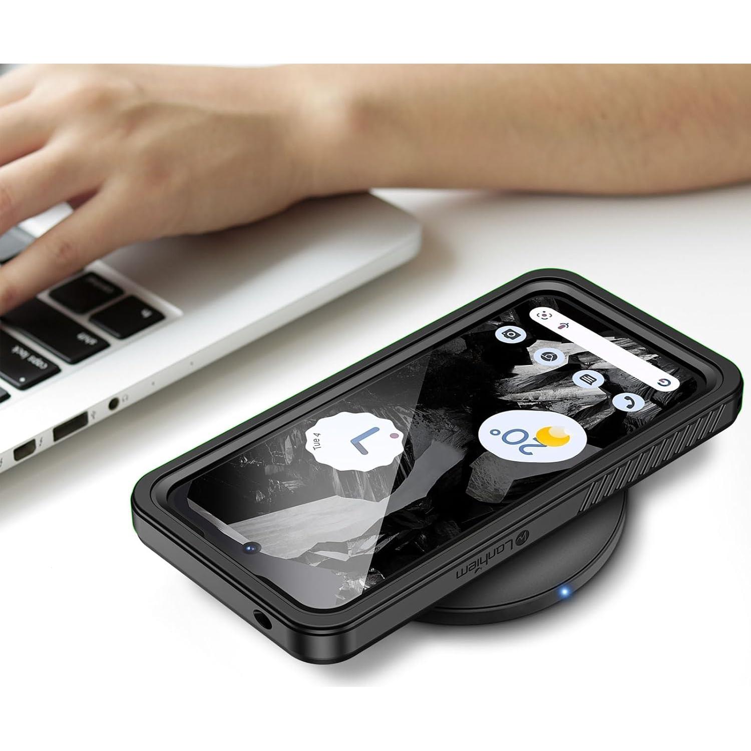 Funda Lanhiem para Google Pixel 8a, IP68, a prueba de agua y golpes