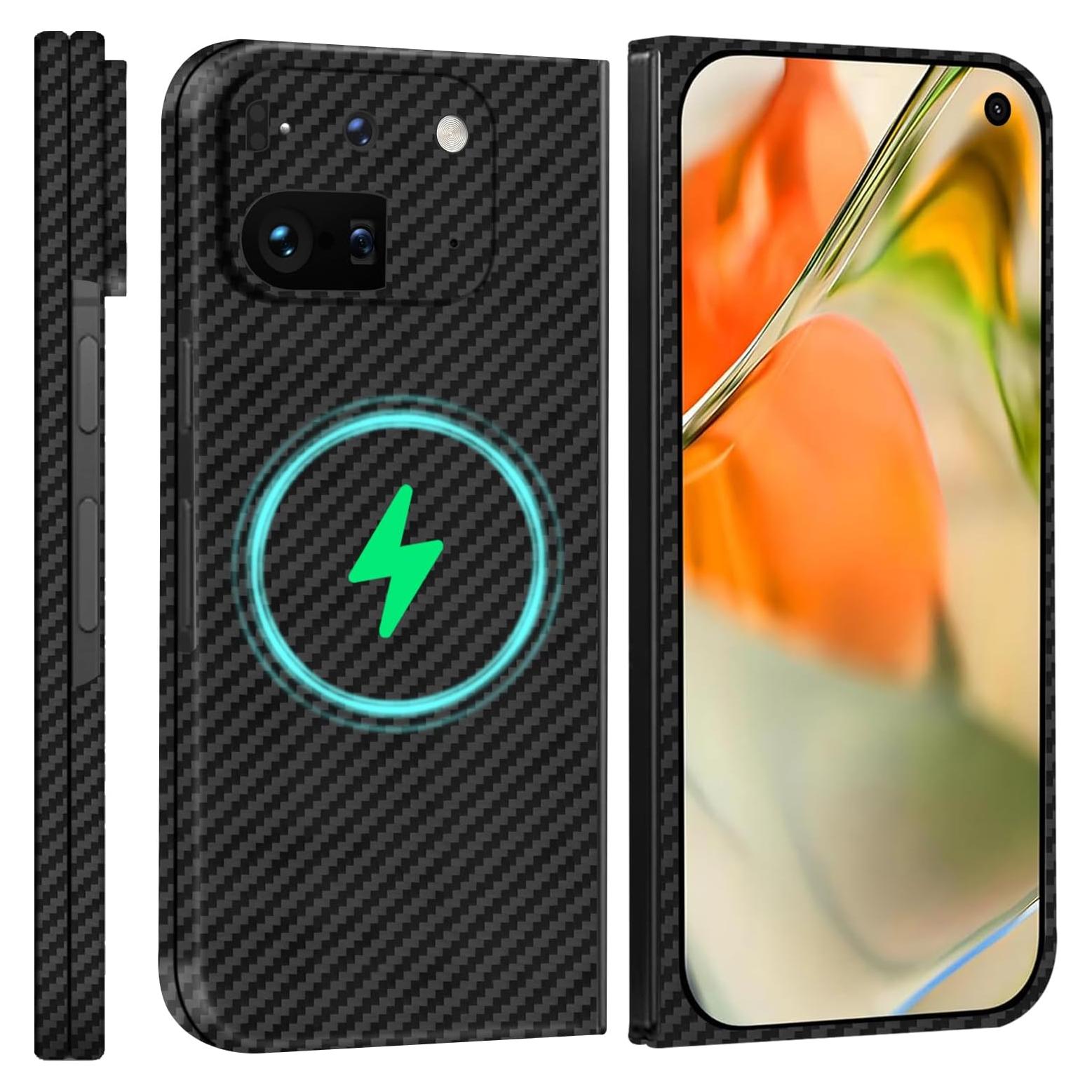 Funda delgada KAISENKEC para Google Pixel 9 Pro Fold 2024 - Negro